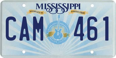 MS license plate CAM461