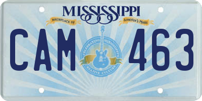 MS license plate CAM463