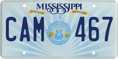 MS license plate CAM467