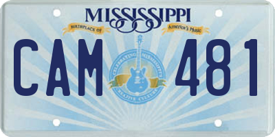 MS license plate CAM481