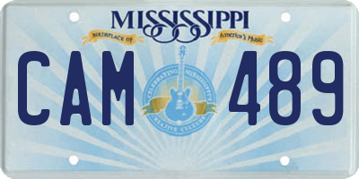 MS license plate CAM489