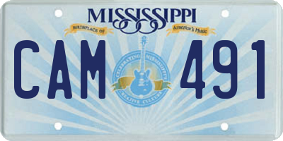 MS license plate CAM491