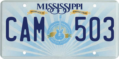 MS license plate CAM503