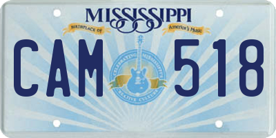 MS license plate CAM518