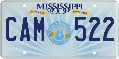 MS license plate CAM522