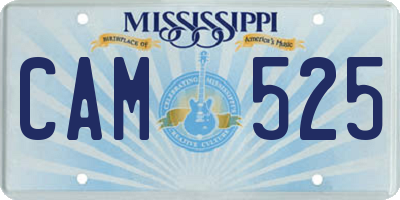 MS license plate CAM525