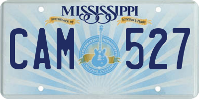 MS license plate CAM527