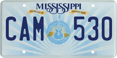 MS license plate CAM530