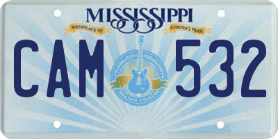 MS license plate CAM532