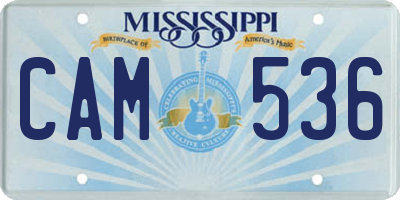 MS license plate CAM536