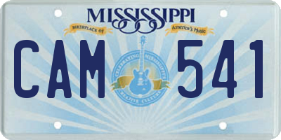 MS license plate CAM541