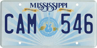 MS license plate CAM546
