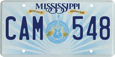 MS license plate CAM548