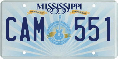 MS license plate CAM551