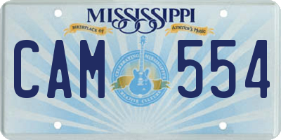 MS license plate CAM554