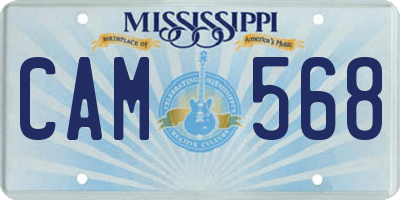 MS license plate CAM568