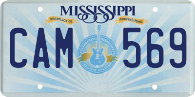 MS license plate CAM569