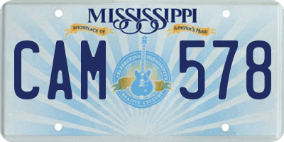MS license plate CAM578