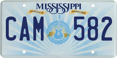 MS license plate CAM582