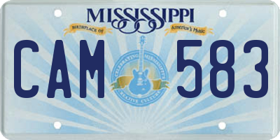 MS license plate CAM583