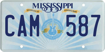 MS license plate CAM587