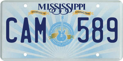 MS license plate CAM589