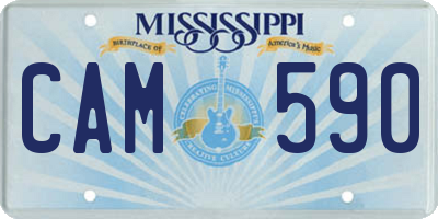 MS license plate CAM590