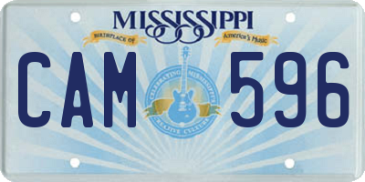 MS license plate CAM596