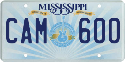 MS license plate CAM600