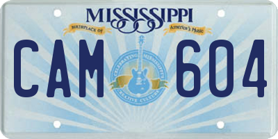 MS license plate CAM604