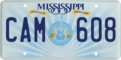 MS license plate CAM608