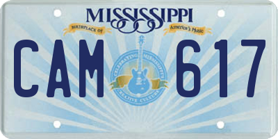 MS license plate CAM617