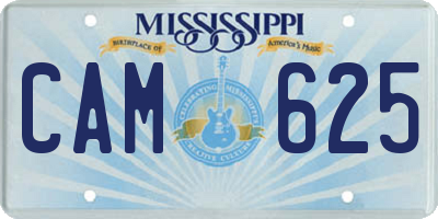 MS license plate CAM625