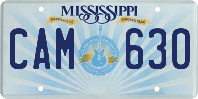 MS license plate CAM630