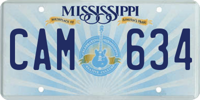 MS license plate CAM634