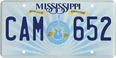 MS license plate CAM652