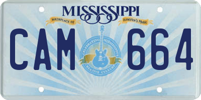 MS license plate CAM664