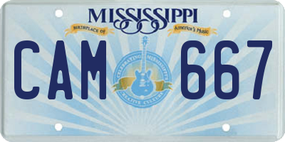 MS license plate CAM667