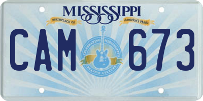 MS license plate CAM673