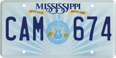 MS license plate CAM674