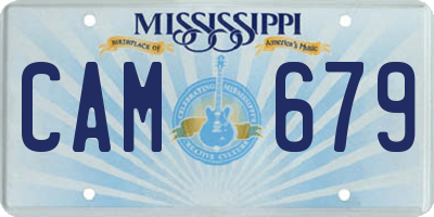 MS license plate CAM679