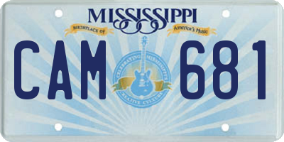 MS license plate CAM681