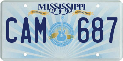 MS license plate CAM687