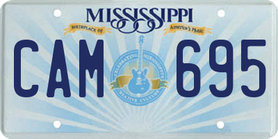 MS license plate CAM695