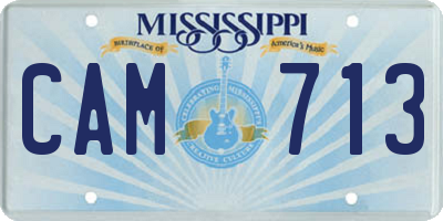 MS license plate CAM713