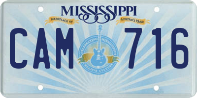 MS license plate CAM716