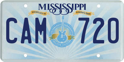 MS license plate CAM720
