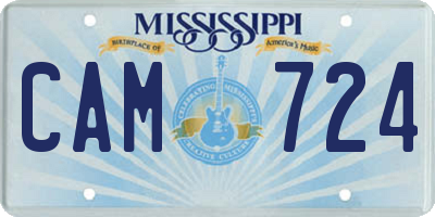 MS license plate CAM724