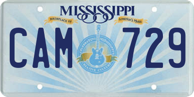 MS license plate CAM729