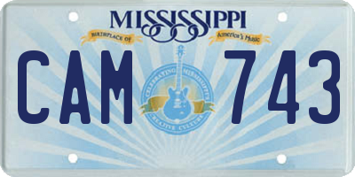 MS license plate CAM743
